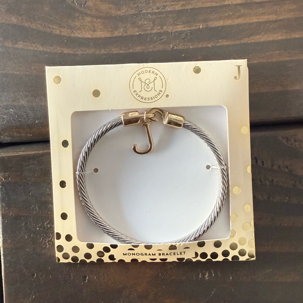 Expressions Silver Monogram Bracelet